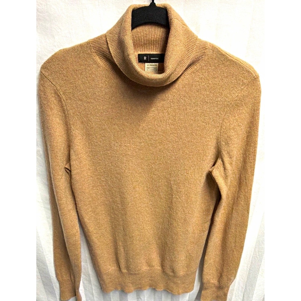 R Essentiel 100% Cashmere Turtleneck 8/10 Sweater camel tan French La Redoute